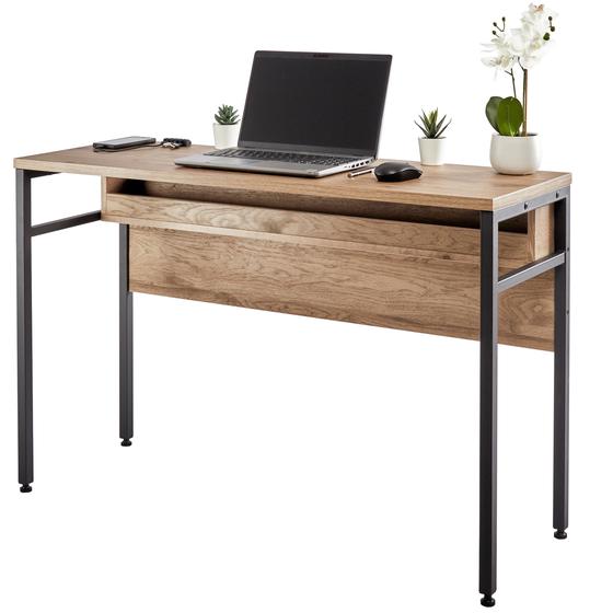 Bureau met kabelgoot voorzijde met laptop