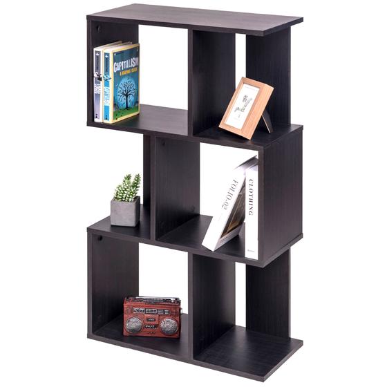 Vakkenkast - Zwart met decoratie