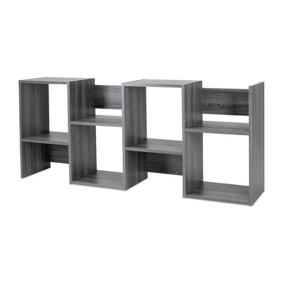 Horizontal shelves grey