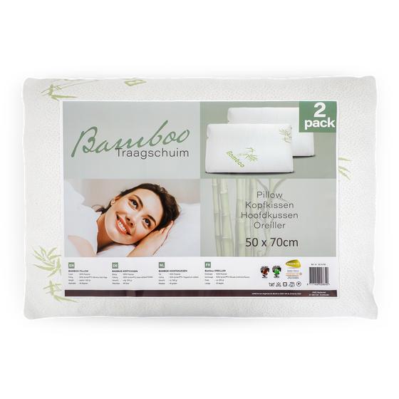 Bamboo pillows in packaging