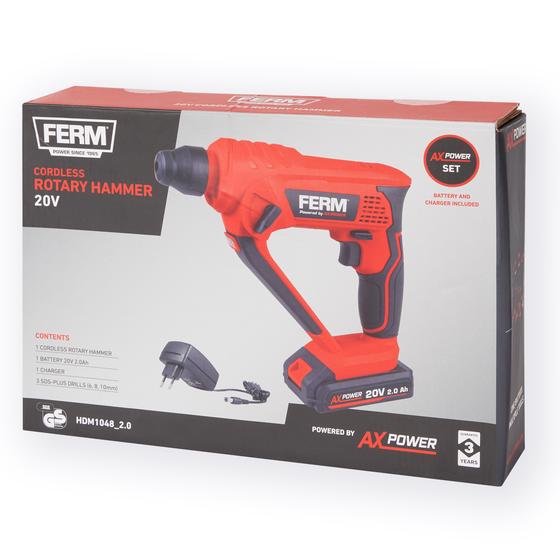 Ferm AX-Power hammer drill packaging