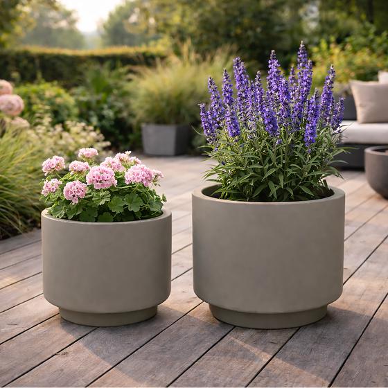 Ronde bloempottenset Set van 2 inspiratie tuin