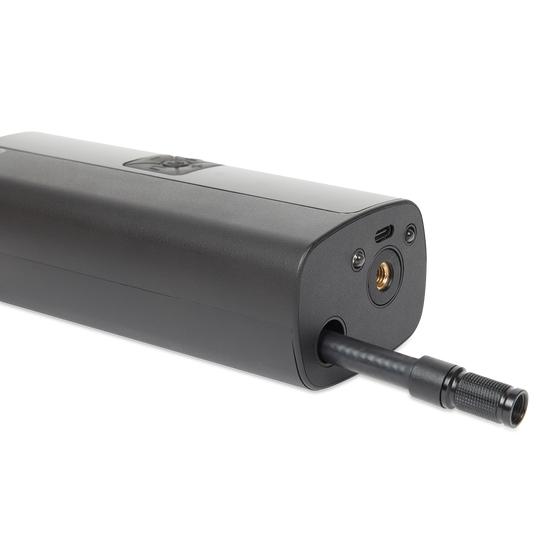 Wireless air compressor/bicycle pump side view