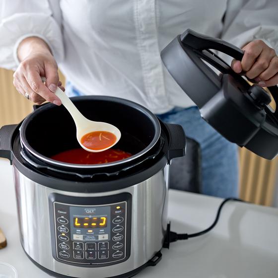 Tomato soup being prepared in multi-cooker