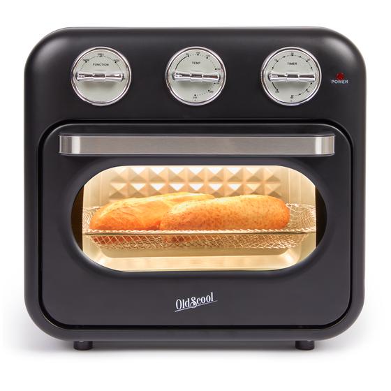 Compact oven with retro look - warming bread