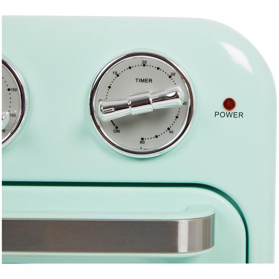 Minuteur du mini four design rétro vert menthe