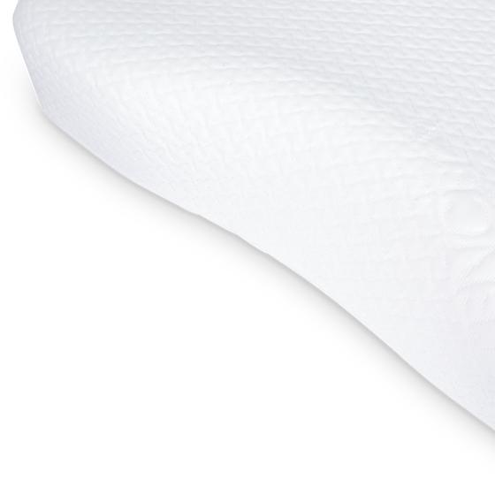 a close-up of memory foam pillow