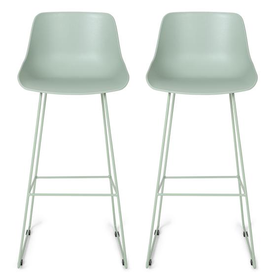 2 Bar stools light green