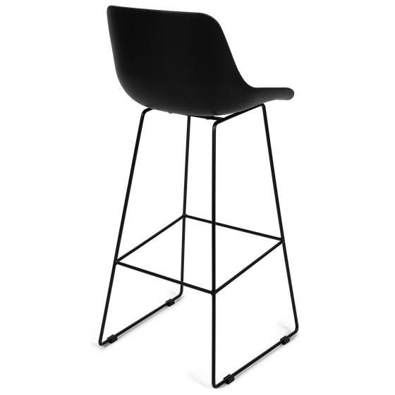 Black bar stool back