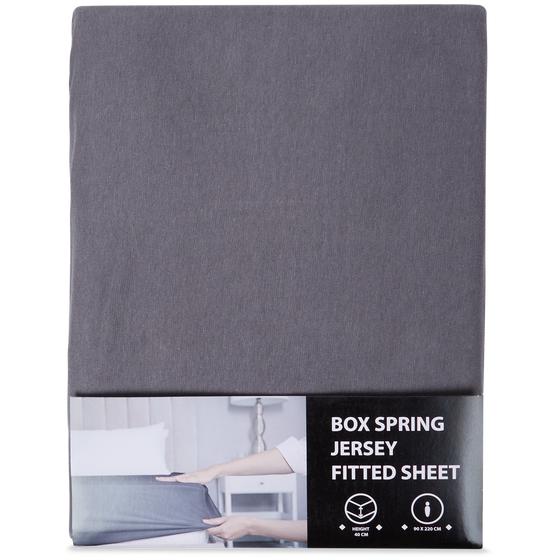 Boxspring fitted sheet 90 x 220 anthracite packaging