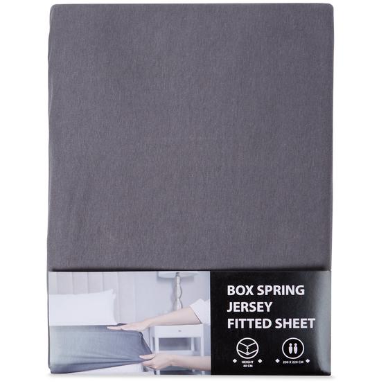 Boxspring fitted sheet 200 x 220 - anthracite in packaging