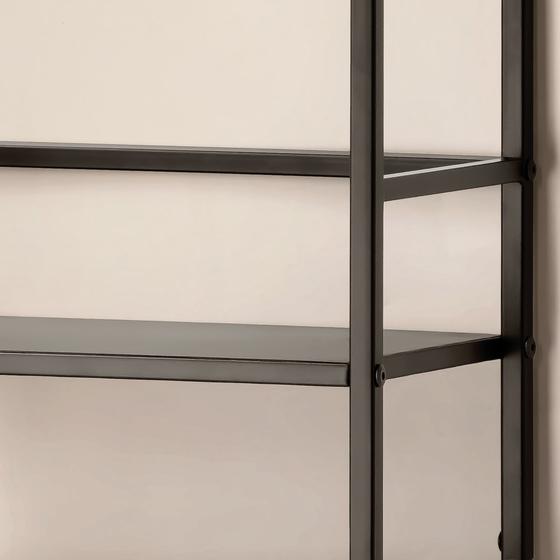 Wine cabinet with wine glass holders - close-up of shelf