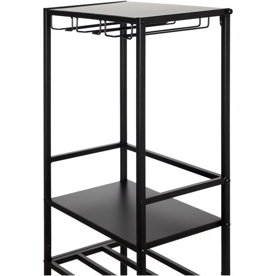 Wine cabinet with wine glass holders - close-up