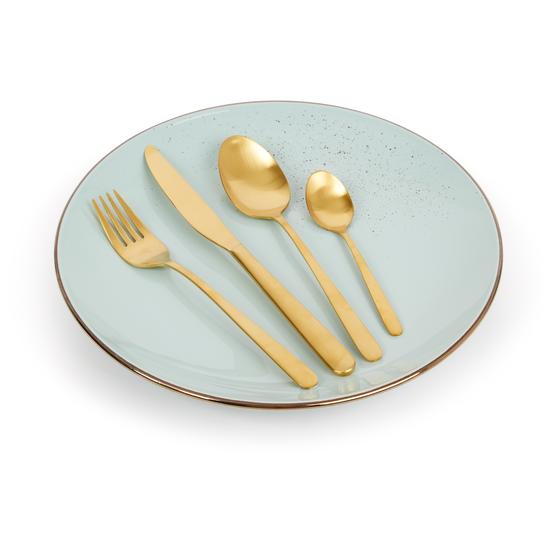 24 piece Gero cutlery set on a plate