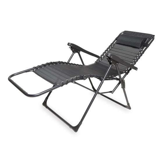 Deluxe garden chair - angle view reclined