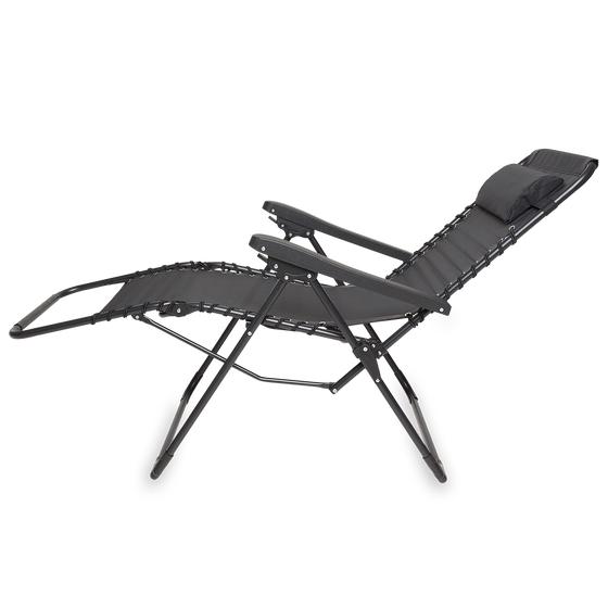 Deluxe garden chair - side view reclined