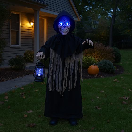 Halloween Grim Reaper decoration in the garden