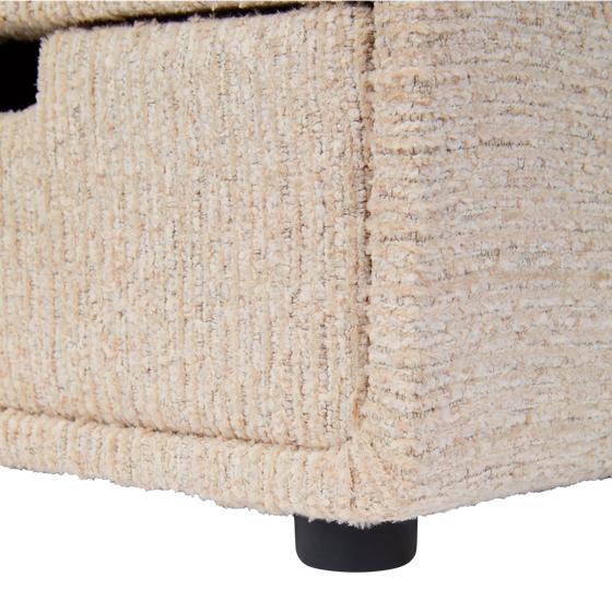 Chenille bedside table - taupe - feet