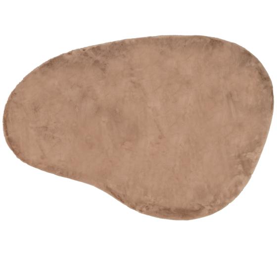 Organisch vloerkleed Faux Fur - taupe - 200 x 300 cm bovenaf
