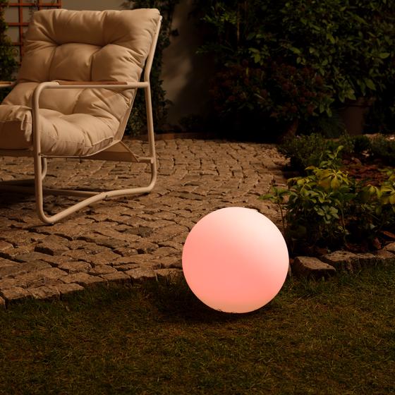 Solar buitenlamp bol Ø 30 cm | RGB + warm-wit licht | 24 standen