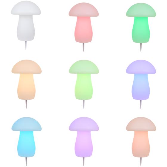 Paddenstoel solarlamp - kleuren