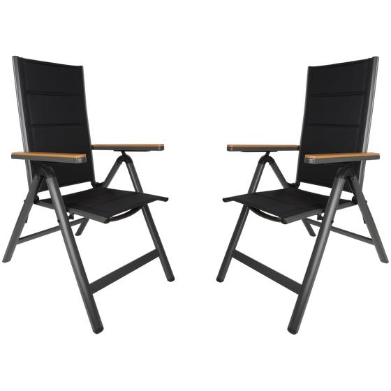 Verstelbare tuinstoelen set van 2