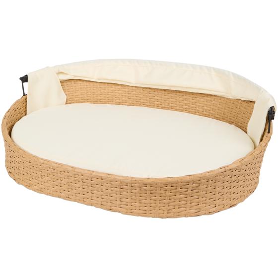 Dog bed with canopy - canopy down