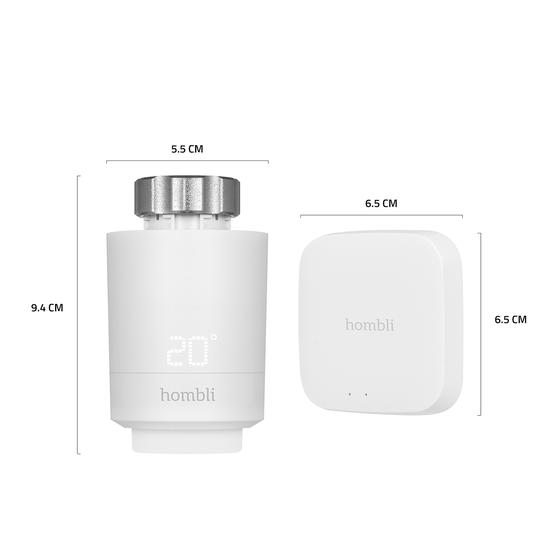 Hombli smart radiator thermostat starter kit - dimensions