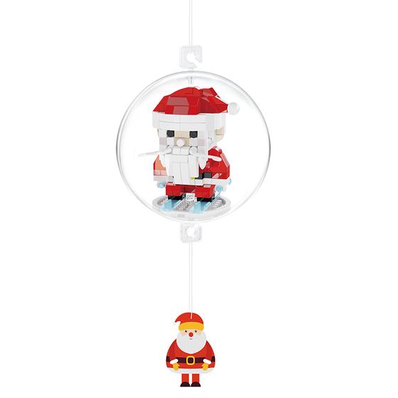 16 x DIY building block Christmas ornaments - Santa