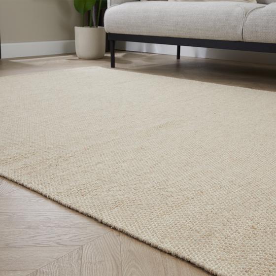 Wool rug - living room close-up