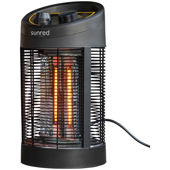 Sunred Geo patio heater switched on