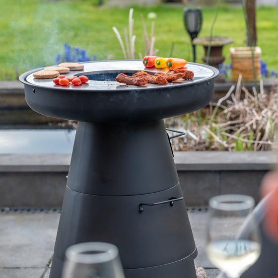RedFire fire pit and grill in the garden