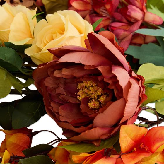 Artificial bouquet Autumn close up red flower