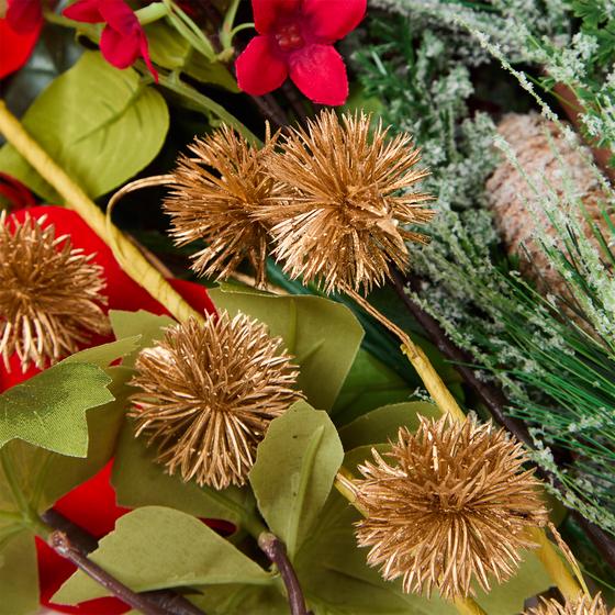 Artificial bouquet Christmas close-up gold flower