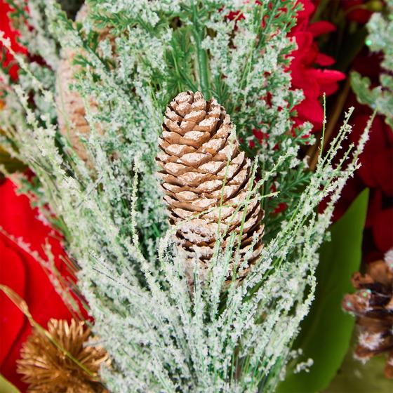 Artificial bouquet Christmas close-up pine cone oblong