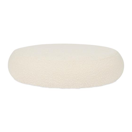 Lid luxury pouffe Curvy with storage space - White