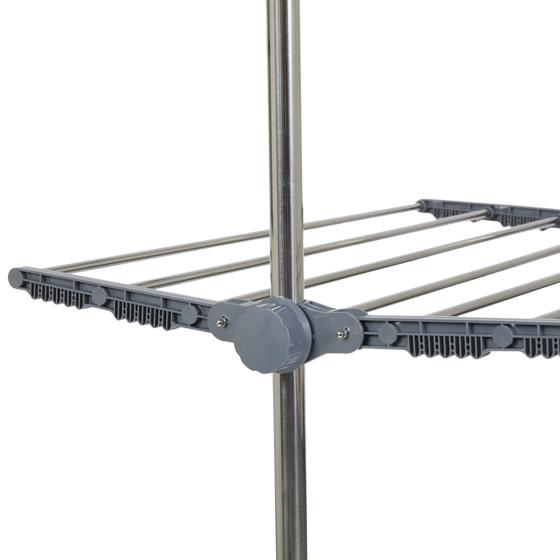 4-tier drying rack on wheels - close-up of tier