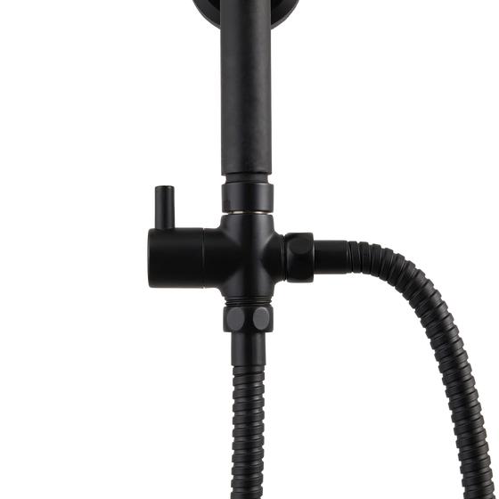 Premium rainfall shower - black - hose