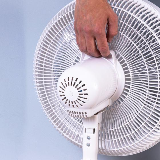 The handle to move the fan