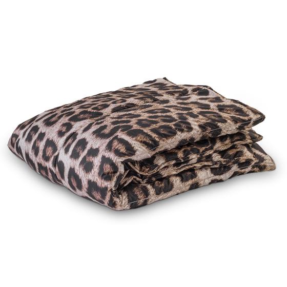 Panther print Lazy all-in-one duvet folded up