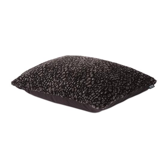 Housse de coussin léopard anthracite