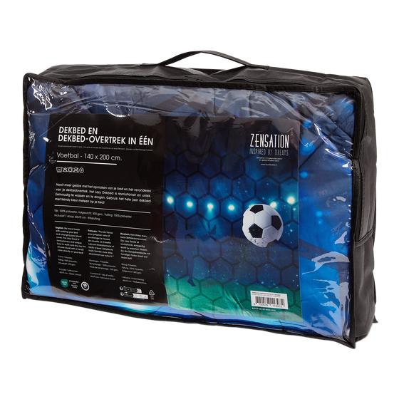 vLazy all-in-one children's duvet with football print in packaging