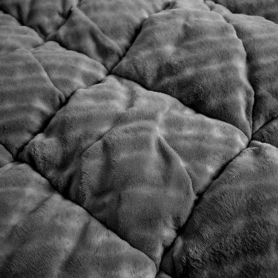 Lazy all-in-one duvet Pom Pom Fur - Anthracite - Close-up material