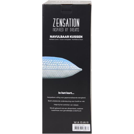 Cooling and refillable pillow - back of packaging