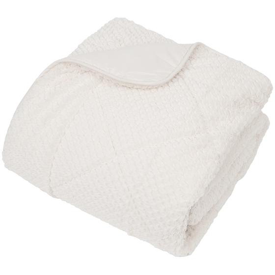 Lazy all-in-one duvet Teddy fur 140 x 200 cm - beige - folded