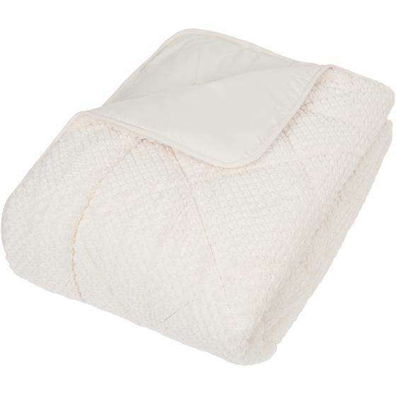 Lazy all-in-one duvet Teddy fur 200 x 200 cm - beige - folded