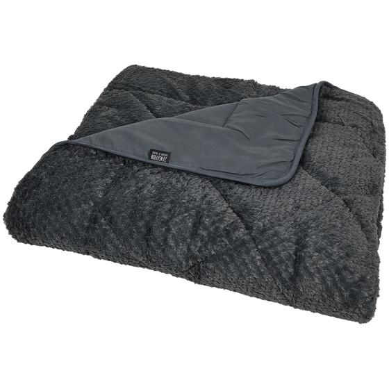 Lazy all-in-one duvet Teddy fur 200 x 200 cm - anthracite - folded