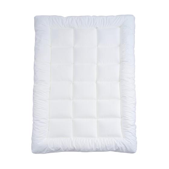 Premium percale cotton mattress topper 90 x 200 cm - white - unfolded