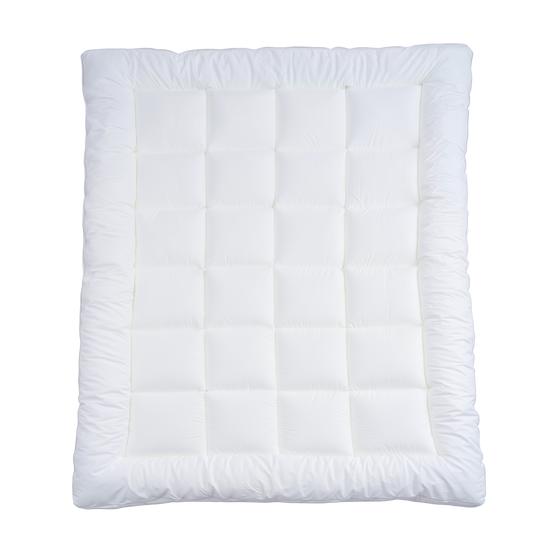 Premium percale cotton mattress topper 140 x 200 cm - white - unfolded