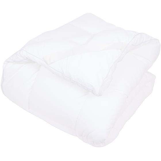 Premium percale cotton mattress topper 180 x 200 cm - white - folded corner